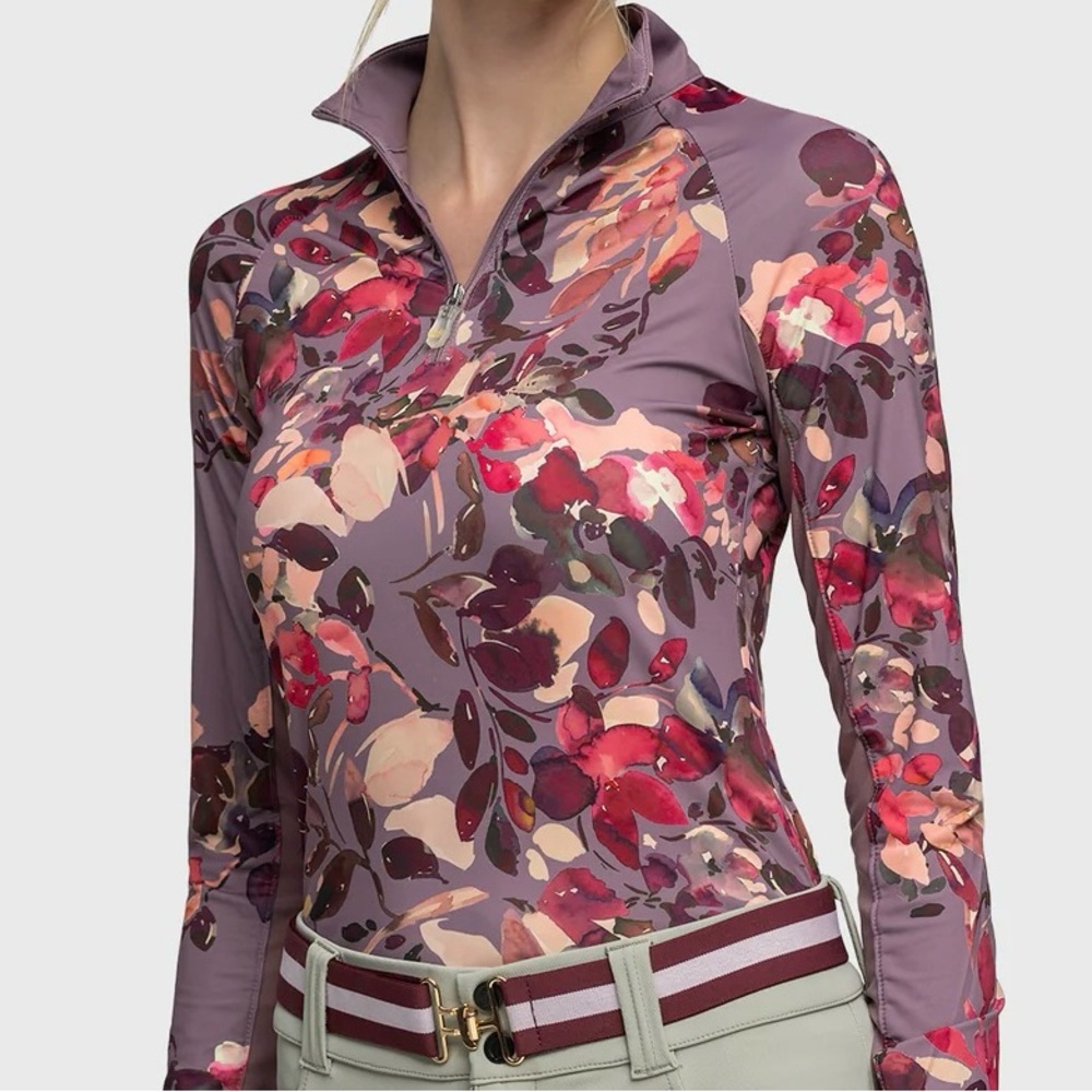 💕🌷DUSTY MAUVE WATERCOLOR FLORAL LONG SLEEVE SUN SHIRT🌷💕